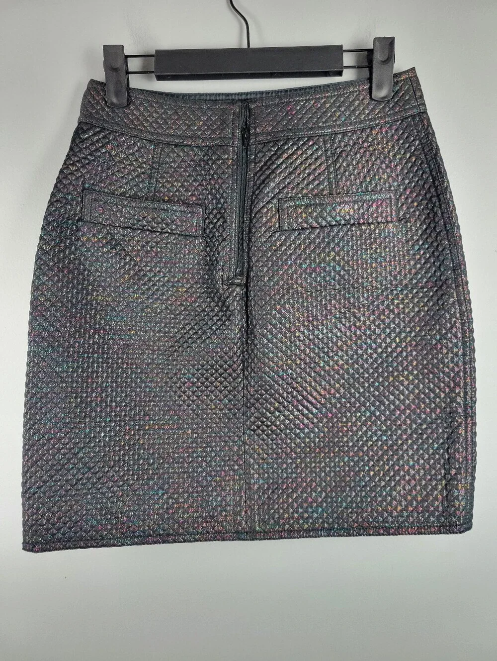 Marc By Marc Jacobs Quilted Holographic Mini Skirt Size 2